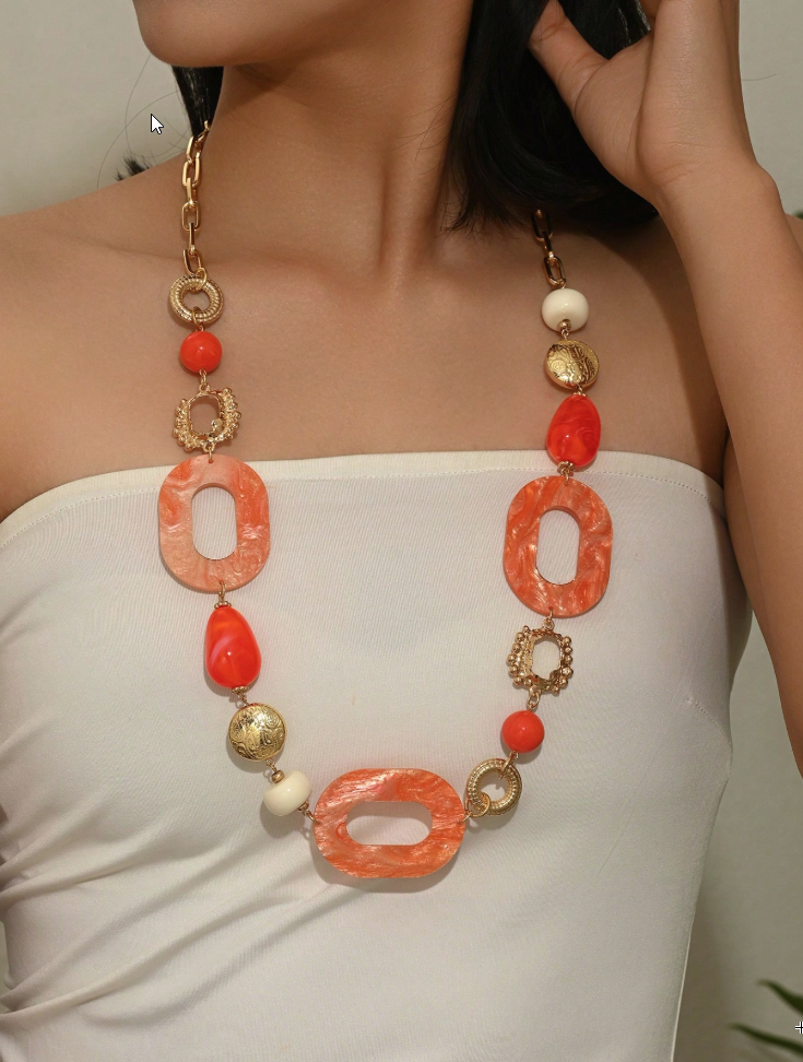 Angie — Beaded Necklace — alternate view